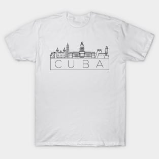 Cuba Minimal Skyline T-Shirt
